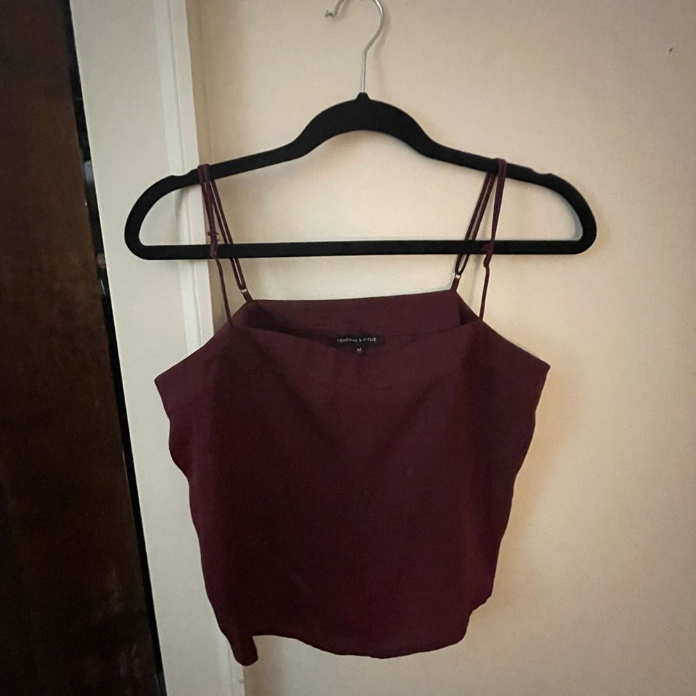 Crimson red crop top